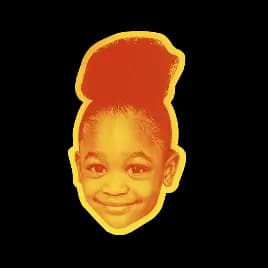 Orange Child Cutout