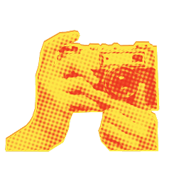 Orange Camera Cutout