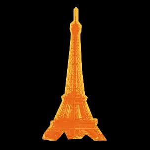 Orange Eiffel Tower Cutout