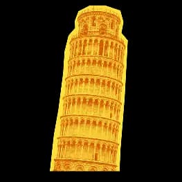 Orange Eiffel Tower Cutout