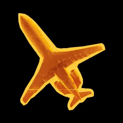 Orange Plane Cutout