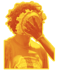 Orange Child Cutout